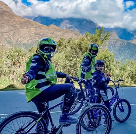 Biking in Inca Jungle Tour